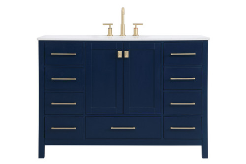 Elegant Lighting - VF18848BL - Single Bathroom Vanity - Irene - Blue