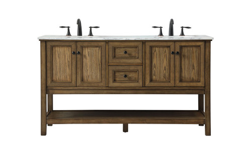 Elegant Lighting - VF27060DDW - Double Bathroom Vanity - Metropolis - driftwood