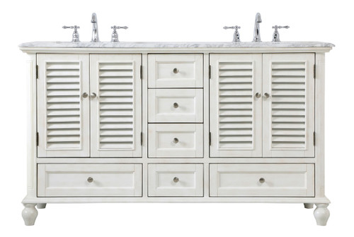 Elegant Lighting - VF30560DAW - Double Bathroom Vanity - Rhodes - antique white