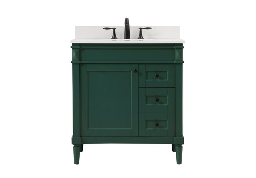 Elegant Lighting - VF31832GN-BS - Single Bathroom Vanity - Bennett - green