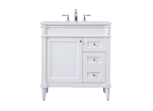 Elegant Lighting - VF31832WH - Single Bathroom Vanity - Bennett - white