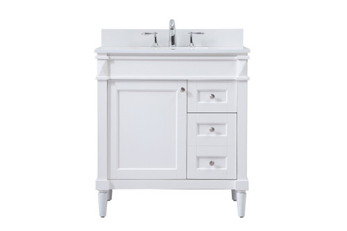 Elegant Lighting - VF31832WH-BS - Single Bathroom Vanity - Bennett - white