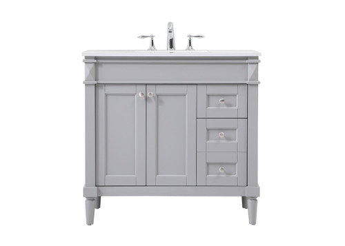 Elegant Lighting - VF31836GR - Single Bathroom Vanity - Bennett - grey