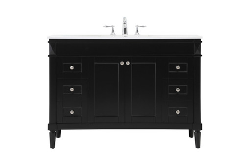 Elegant Lighting - VF31848BK - Single Bathroom Vanity - Bennett - black