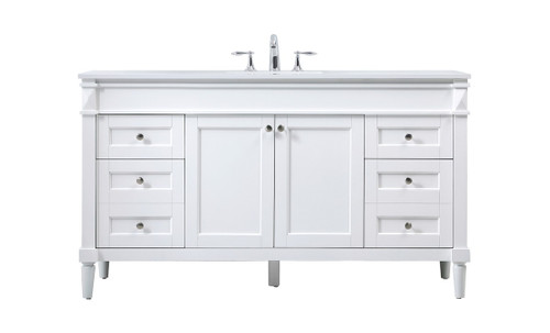Elegant Lighting - VF31860WH - Single Bathroom Vanity - Bennett - white