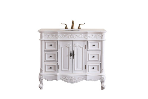 Elegant Lighting - VF38842AW - Single Bathroom Vanity Set - Oakland - antique white