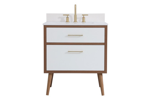 Elegant Lighting - VF41030WH-BS - Bathroom Vanity Set - Boise - White