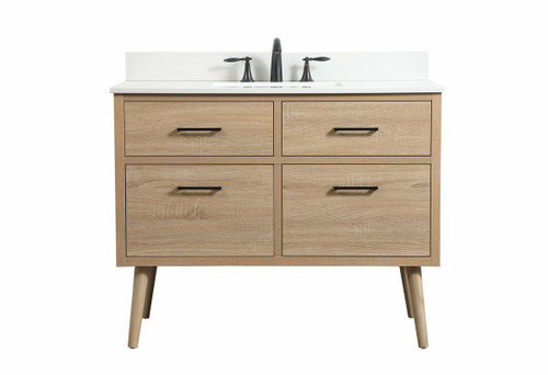 Elegant Lighting - VF41042MW-BS - Single Bathroom Vanity - Boise - Mango Wood