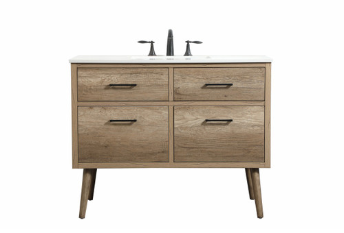 Elegant Lighting - VF41042NT - Single Bathroom Vanity - Boise - Natural Oak
