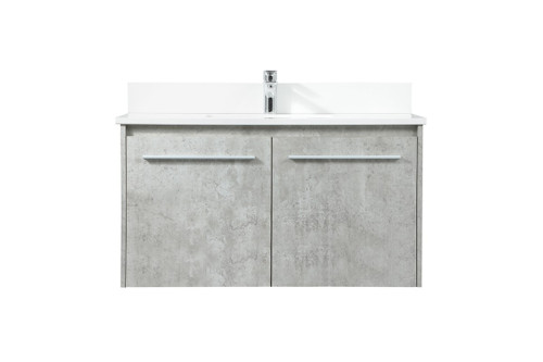 Elegant Lighting - VF44536MCG-BS - Single Bathroom Vanity - Penn - Concrete Grey