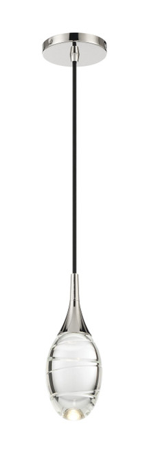 George Kovacs - P5592-613-L - LED Mini Pendant - Hail - Polished Nickel