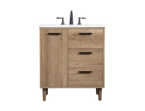 Elegant Lighting - VF47030NT - Single Bathroom Vanity - Baldwin - natural oak
