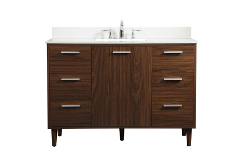 Elegant Lighting - VF47048MWT-BS - Vanity Sink Set - Baldwin - Walnut