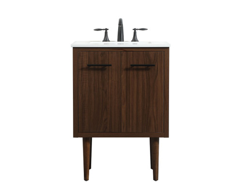 Elegant Lighting - VF48024MWT - Single Bathroom Vanity - Cyrus - Walnut