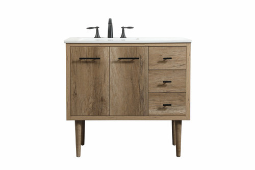 Elegant Lighting - VF48036NT - Single Bathroom Vanity - Cyrus - Natural oak