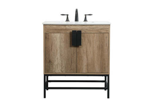 Elegant Lighting - VF48830NT - Single Bathroom Vanity - Eugene - Natural Oak