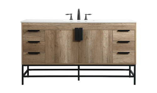 Elegant Lighting - VF48860NT - Single Bathroom Vanity - Eugene - natural oak