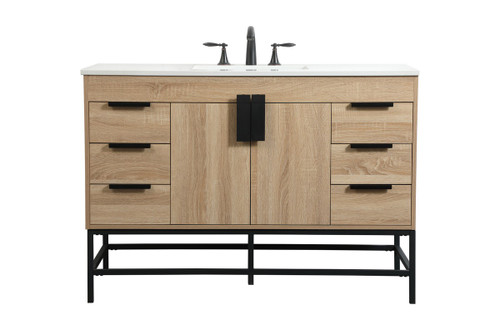 Elegant Lighting - VF488W48MW - Single Bathroom Vanity - Eugene - mango wood