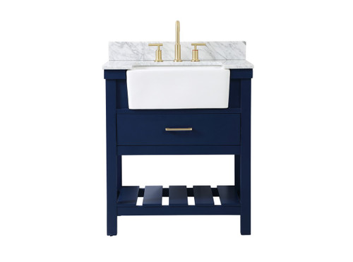 Elegant Lighting - VF60130BL-BS - Single Bathroom Vanity - Clement - blue
