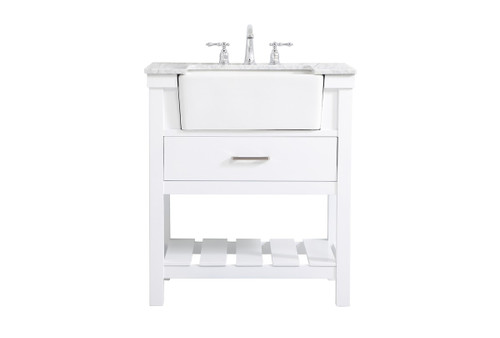Elegant Lighting - VF60130WH - Single Bathroom Vanity - Clement - white
