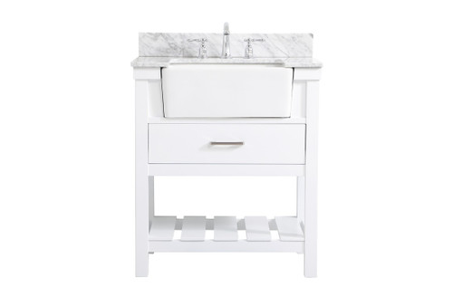 Elegant Lighting - VF60130WH-BS - Single Bathroom Vanity - Clement - white