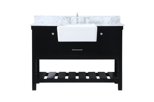 Elegant Lighting - VF60148BK-BS - Single Bathroom Vanity - Clement - black