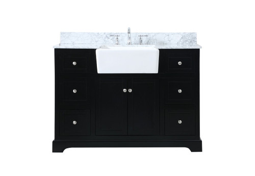 Elegant Lighting - VF60248BK-BS - Single Bathroom Vanity - Franklin - black