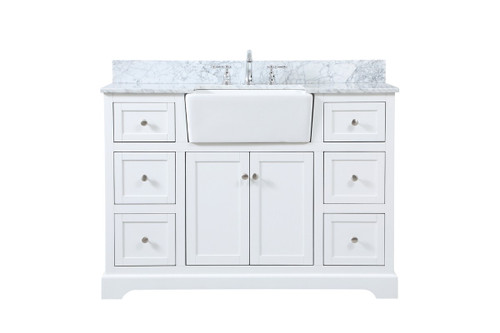 Elegant Lighting - VF60248WH-BS - Single Bathroom Vanity - Franklin - white