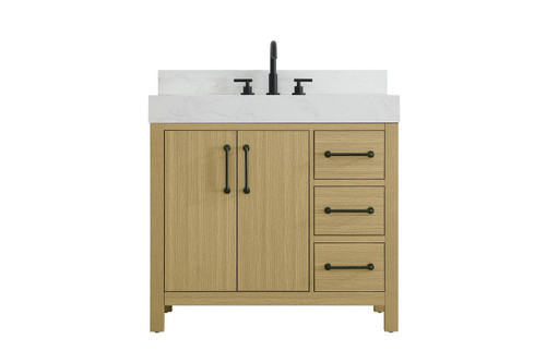 Elegant Lighting - VF60636MHB-BS - Bathroom Vanity - Nathan - Honey Brown
