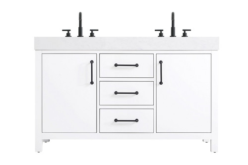 Elegant Lighting - VF60654DWH - Bathroom Vanity - Nathan - White