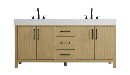 Elegant Lighting - VF60672DMHB - Bathroom Vanity - Nathan - Honey Brown