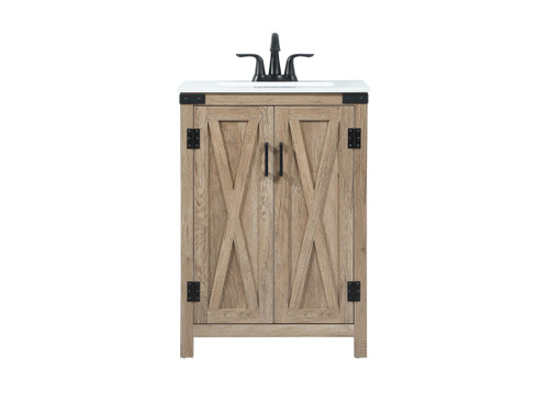 Elegant Lighting - VF90224NT - Single Bathroom Vanity - Grant - natural oak