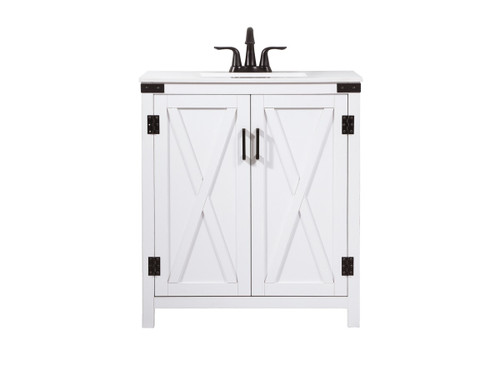 Elegant Lighting - VF90230WH - Single Bathroom Vanity - Grant - white