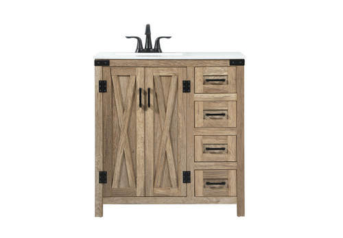 Elegant Lighting - VF90232NT - Single Bathroom Vanity - Grant - natural oak
