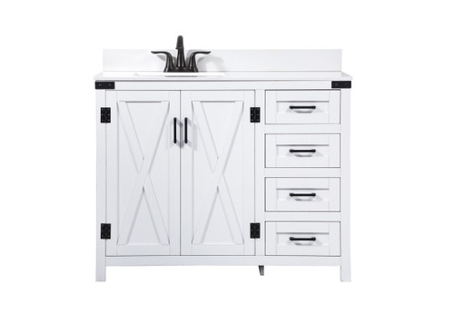 Elegant Lighting - VF90242WH-BS - Single Bathroom Vanity - Grant - white