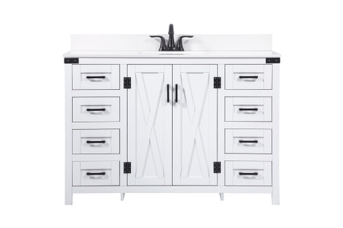 Elegant Lighting - VF90248WH-BS - Single Bathroom Vanity - Grant - white