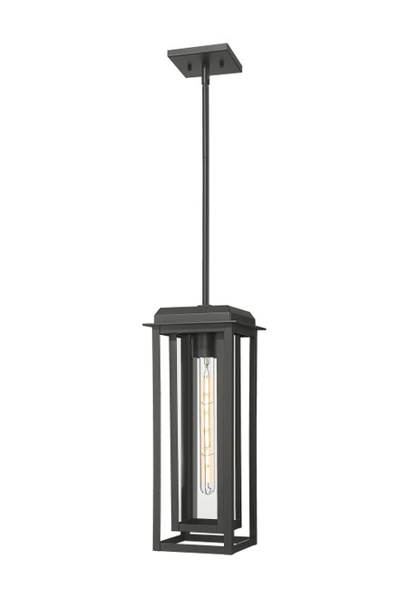 Innovations - 9951-1H-BK-19-CG-BK-CL - One Light Pendant - Mansfield - Matte Black