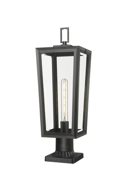 Innovations - 9952-1PLT-BK-23-CL - One Light Outdoor Post Lantern - Madison - Matte Black
