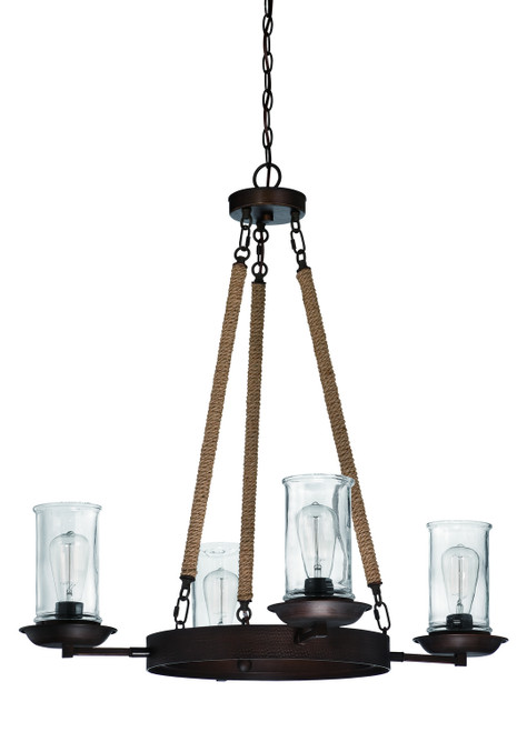 Craftmade - 36124-ABZ - Four Light Chandelier - Thornton - Aged Bronze Brushed