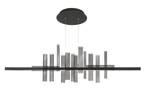 George Kovacs - P8567-1-66A-L - LED Island Pendant - Alambre - Coal Black