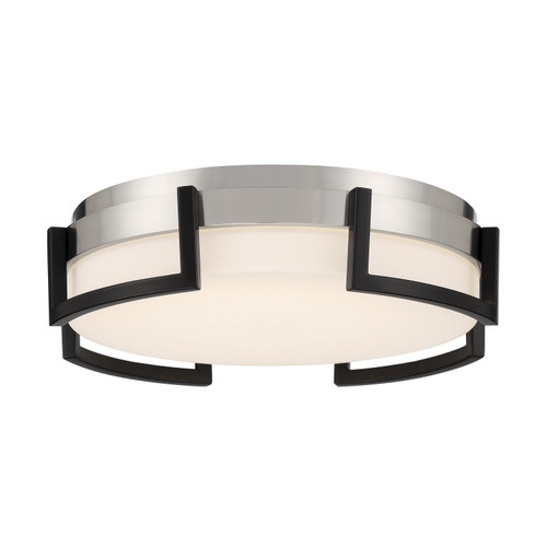 George Kovacs - P953-2-691-L - LED Flush Mount - Bezel Set - Coal Black