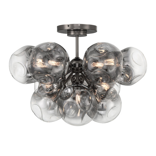 Metropolitan - N5363-605 - 12 Light Semi Flush Mount - Neveh - Gun Metal