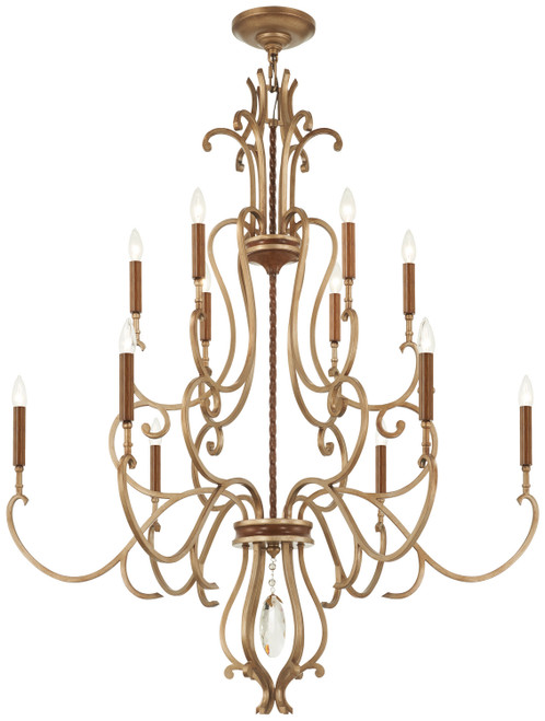 Metropolitan - N6559-690 - 12 Light Chandelier - Magnolia Manor - Pale Gold With Distressed Bronze
