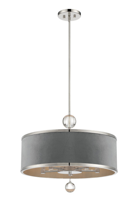 Metropolitan - N7325-613 - Five Light Pendant/Semi Flush Mount - Luxour - Polished Nickel