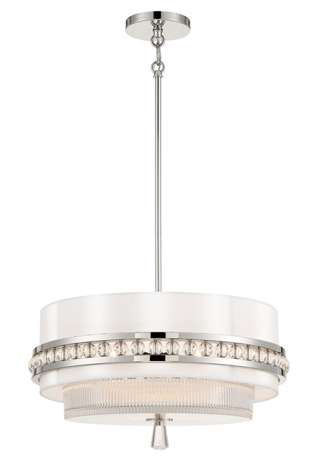 Metropolitan - N7383-613 - Three Light Convertible Semi Flush / Pendant - Sutton by Robin Baron - Polished Nickel