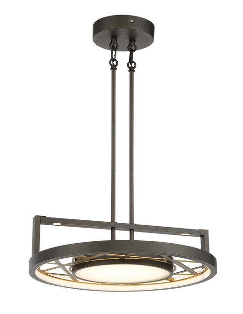 Metropolitan - N7524-716-L - LED Convertible Semi Flush / Pendant - Tribeca by Robin Baron - Smoked Iron And Soft Brass