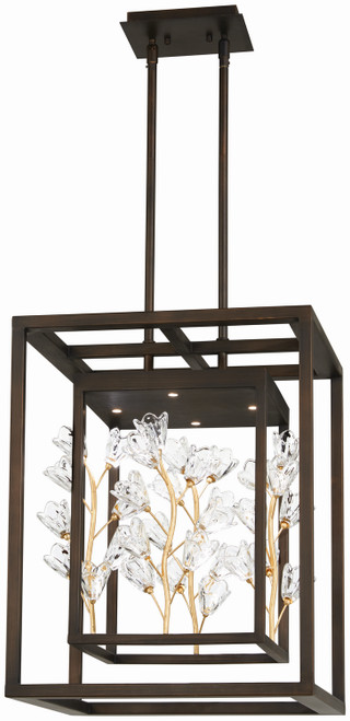 Metropolitan - N7963-730-L - LED Pendant - Maison Des Fleurs - Regal Bronze With Empire Gold Leaf