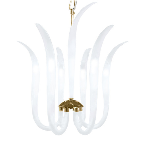 Metropolitan - N9906 - Six Light Pendant - Cisne - Polished Nickel