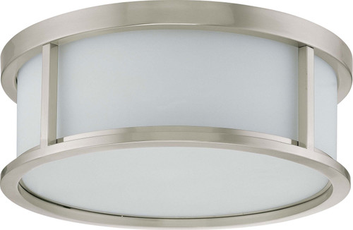 Nuvo Lighting - 60-2864 - Three Light Flush Mount - Odeon - Brushed Nickel