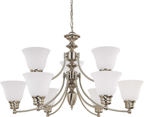 Nuvo Lighting - 60-3256 - Nine Light Chandelier - Empire - Brushed Nickel